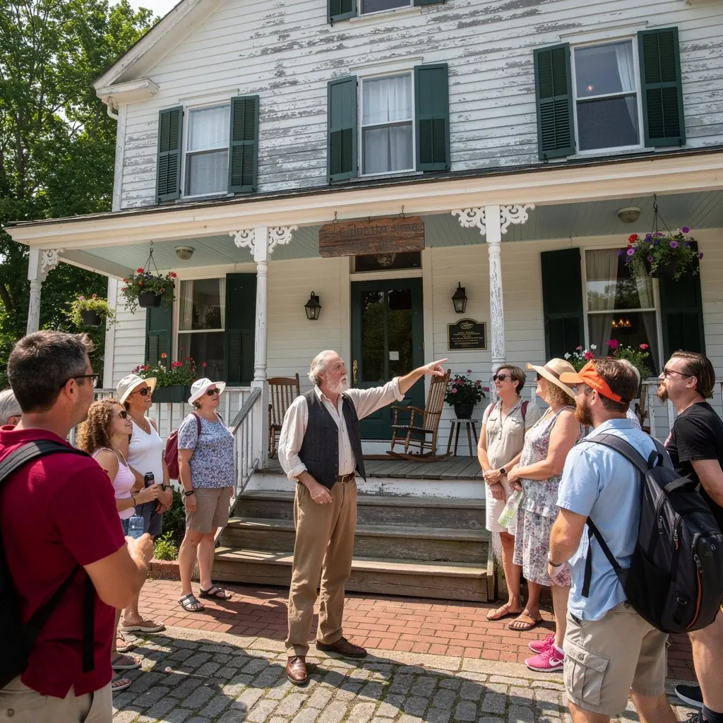 Старинная столовая с витиеватыми потолками и камином.